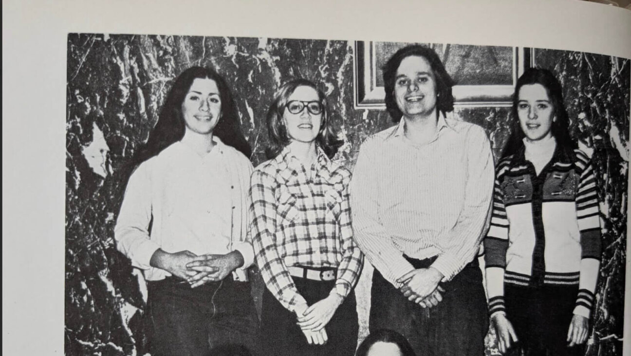 The author Amy Gottlieb, the playwright Richard Greenberg, and classmates at East Meadow, 1976. 